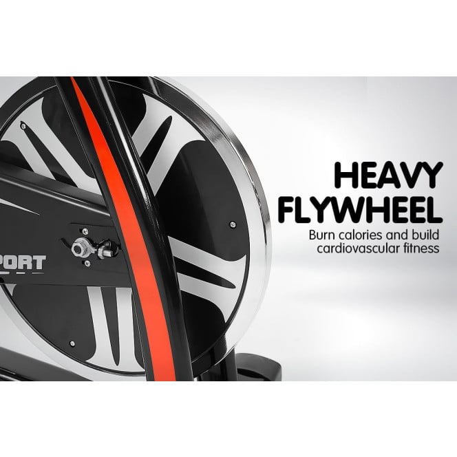 Powertrain XJ-91 Home Gym Flywheel Exercise Spin Bike - Black Image 9