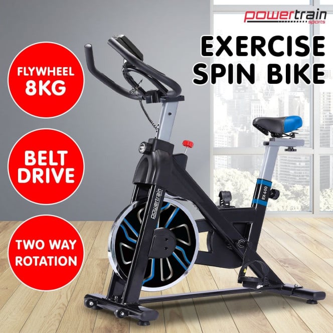 Powertrain RX-600 Exercise Spin Bike - Blue Image 15