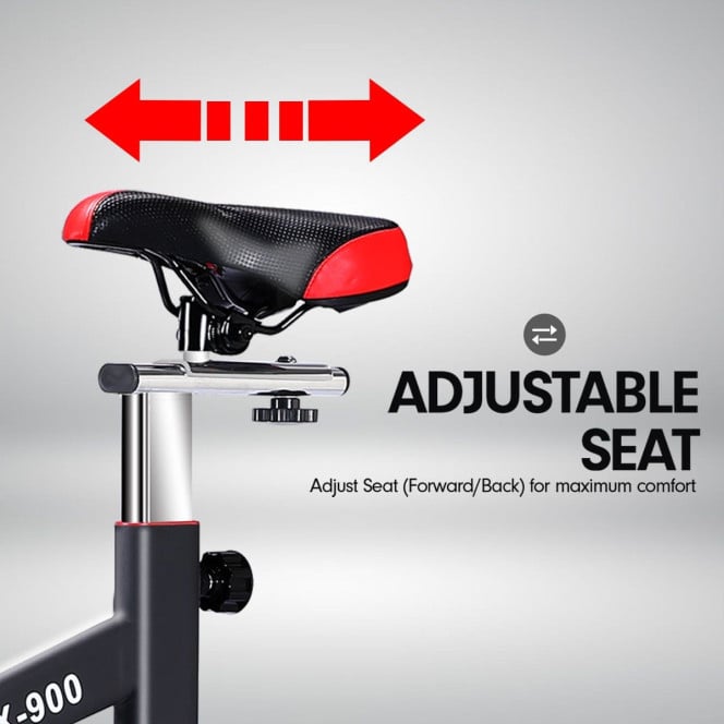 Powertrain RX-900 Exercise Spin Bike Cardio Cycling - Red Image 10