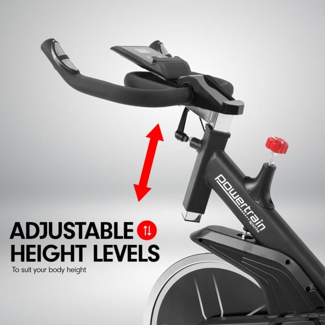 Powertrain RX-200 Exercise Spin Bike Cardio Cycling - Black Image 3