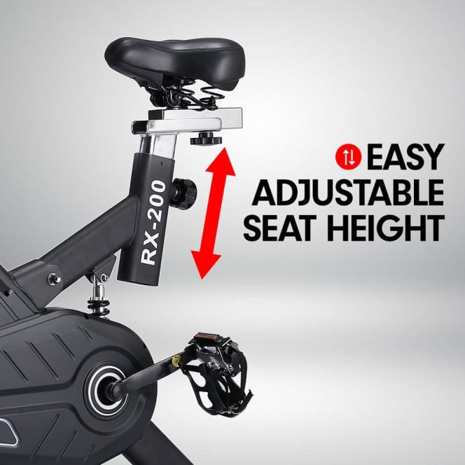 Powertrain RX-200 Exercise Spin Bike Cardio Cycling - Black Image 4