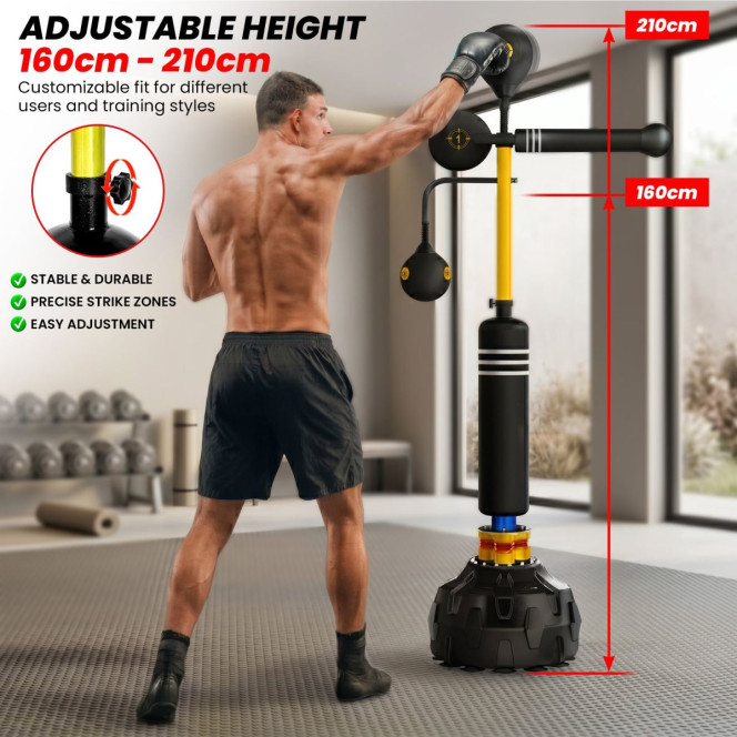 Powertrain Freestanding Boxing Trainer 5 in 1 Reflex Training System Image 6