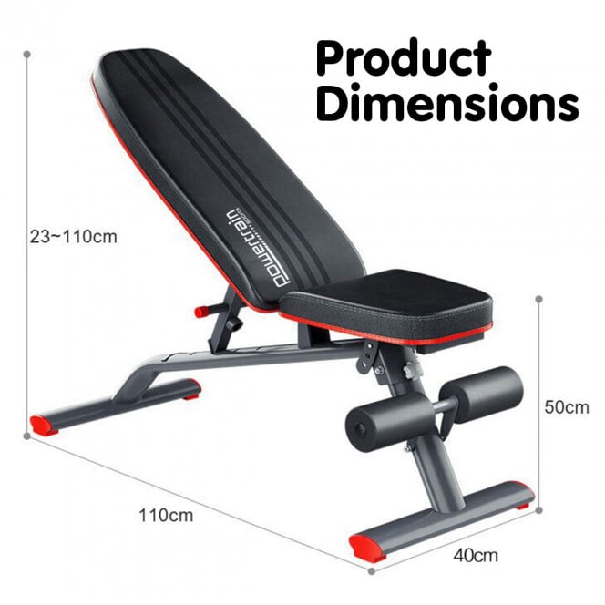 Powertrain Home Gym Bench Adjustable Flat Incline Decline FID Image 8