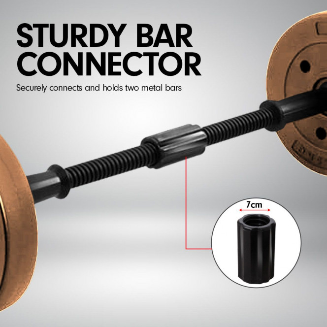 Powertrain 20kg Home Gym Adjustable Dumbbell Barbell Weights Set - Gold Image 4