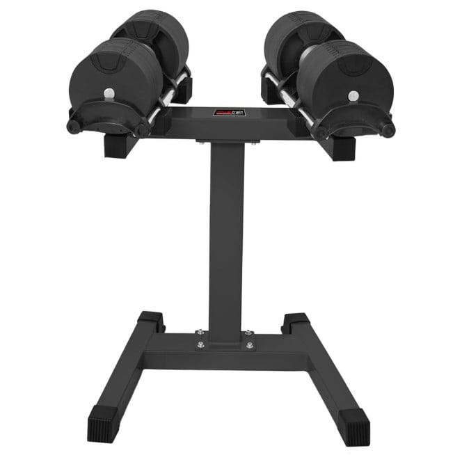 Powertrain 2x 36kg Eon Dial-Up Adjustable Dumbbell Set with Stand Image 2