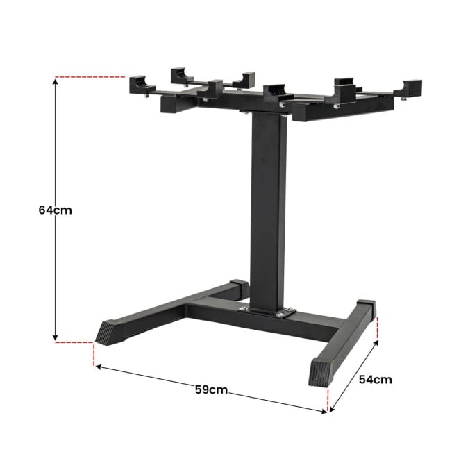 Powertrain 2x 36kg Eon Dial-Up Adjustable Dumbbell Set with Stand Image 4