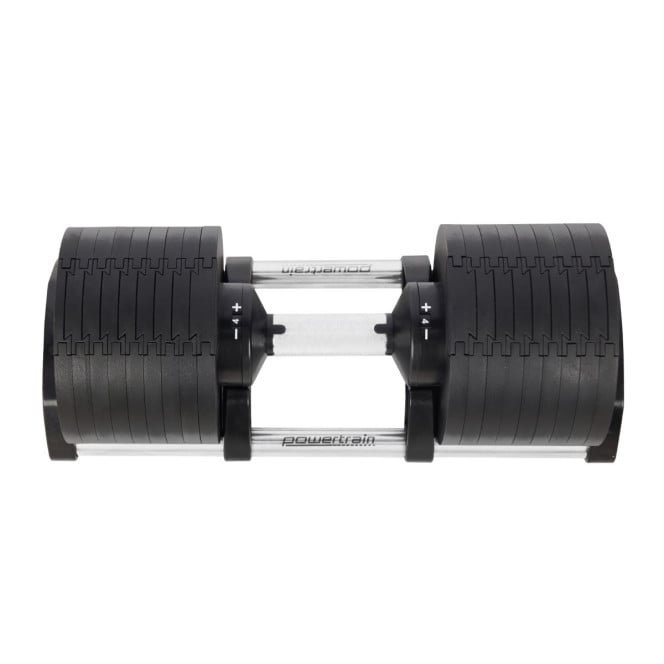 Powertrain Eon 2 x 36kg Dial-Up Adjustable Dumbbell Home Gym Weights Image 3