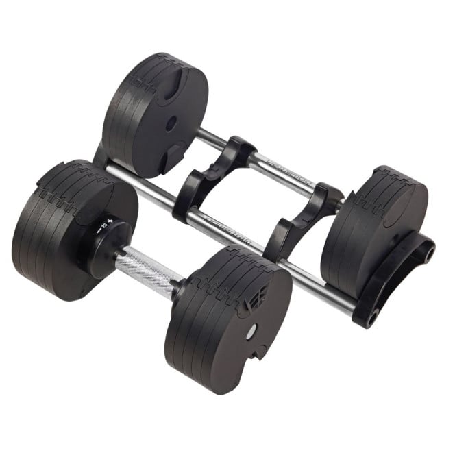 Powertrain Eon 2 x 36kg Dial-Up Adjustable Dumbbell Home Gym Weights Image 10