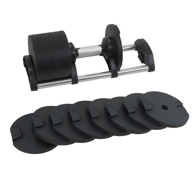 Powertrain Eon 2 x 36kg Dial-Up Adjustable Dumbbell Home Gym Weights Image 4