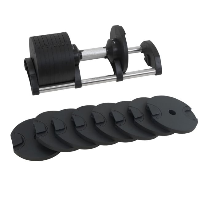 Powertrain Eon 2 x 36kg Dial-Up Adjustable Dumbbell Home Gym Weights Image 5