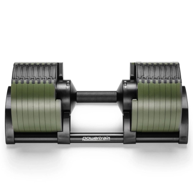 Powertrain Eon Dial-Up 45KG Adjustable Dumbbell - Green Image 5