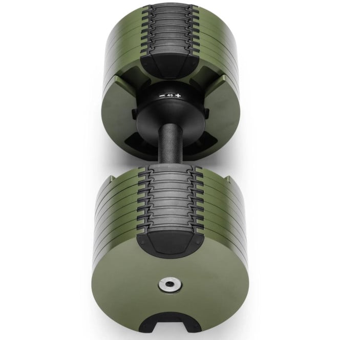 Powertrain Eon 45kg Adjustable Dumbbell Fast Dial Selector 5-45kg Home Gym Strength Training Free Weight - Green Image 5