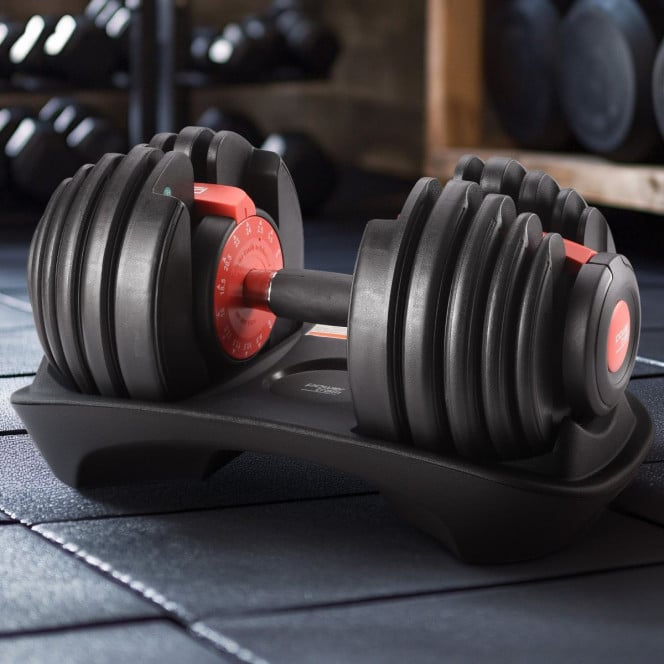 Powertrain 24kg Adjustable Dumbbells 15-in-1 Home Gym Weights  Red Image 12