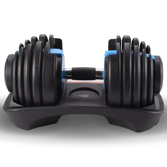 Powertrain 24kg Adjustable Dumbbell Home Gym Exercise Weights Free Workout Blue Image 8