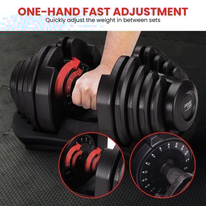 Powertrain 80kg Gen3 Adjustable Dumbbell Home Gym Weights Image 2