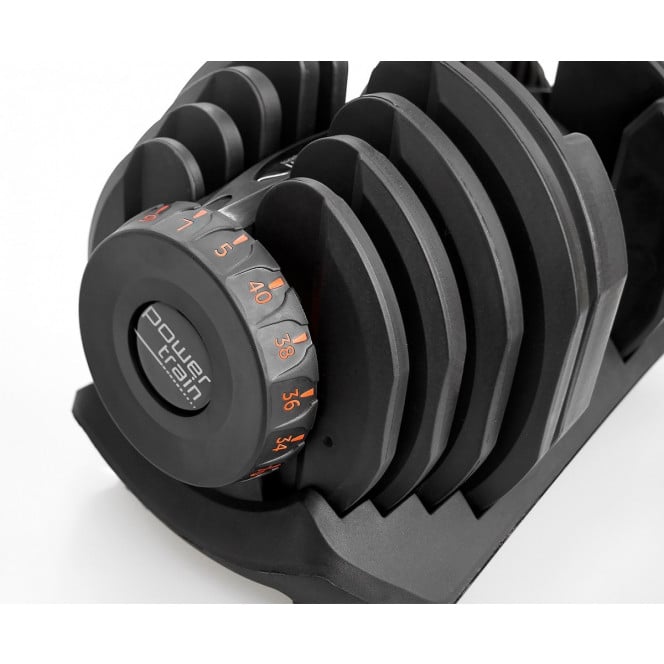 1x 40kg Powertrain Adjustable Dumbbell Image 3