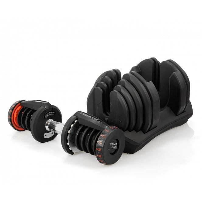 1x 40kg Powertrain Adjustable Dumbbell Image 5