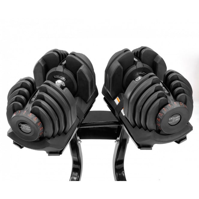 80kg Adjustable Dumbbells Set with Stand by Powertrain Image 4