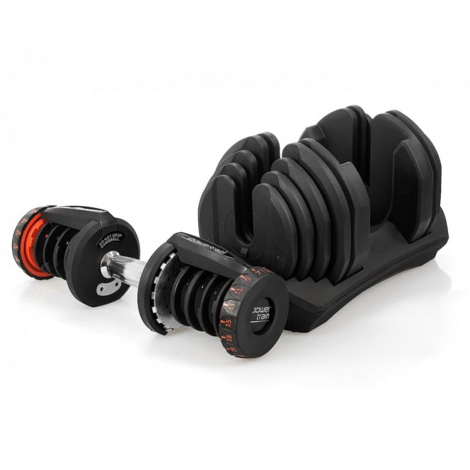 80kg Adjustable Dumbbells Set with Stand by Powertrain Image 5