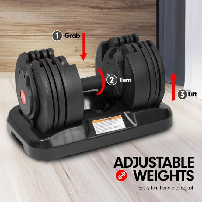 Adjustable Dumbbells 20kg each Powertrain Gen2 Home Gym Image 7