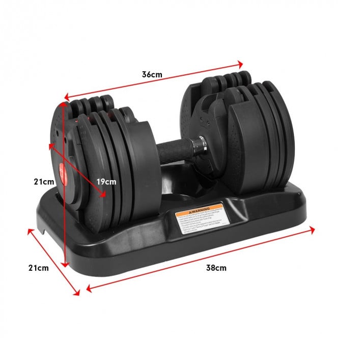 Adjustable Dumbbells 20kg each Powertrain Gen2 Home Gym Image 8