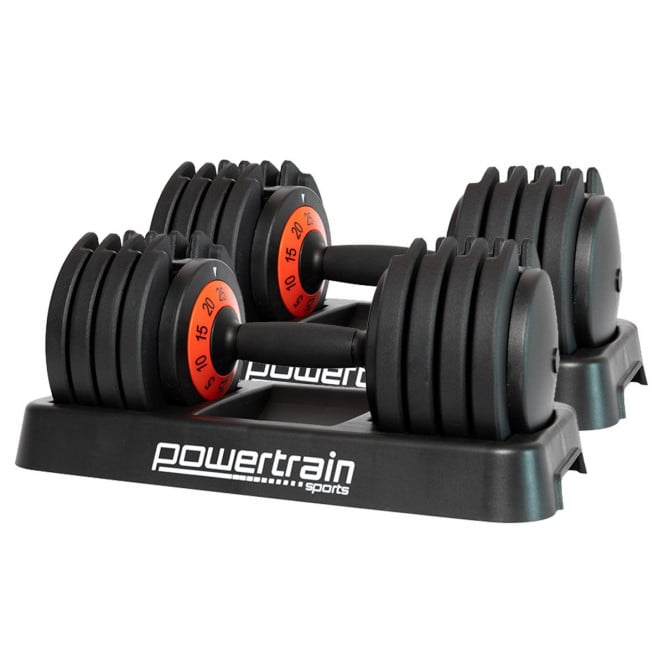 50kg Powertrain GEN2 Pro Adjustable Dumbbell Set Image 2