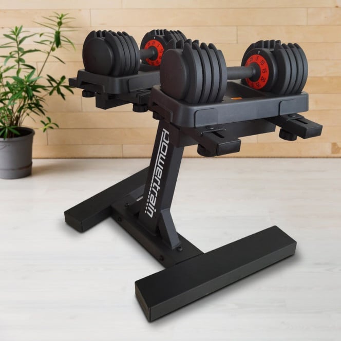 Powertrain 50kg GEN2 Pro Adjustable Dumbbell Set with Stand Image 8