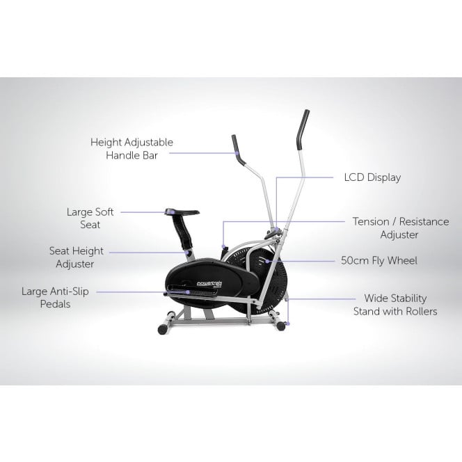 Powertrain 2-in-1 Elliptical Cross Trainer and Exercise Bike Image 4