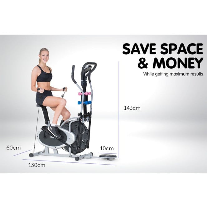 Powertrain 6-in-1 Elliptical Cross Trainer Bike with Weights and Twist Disc Image 5