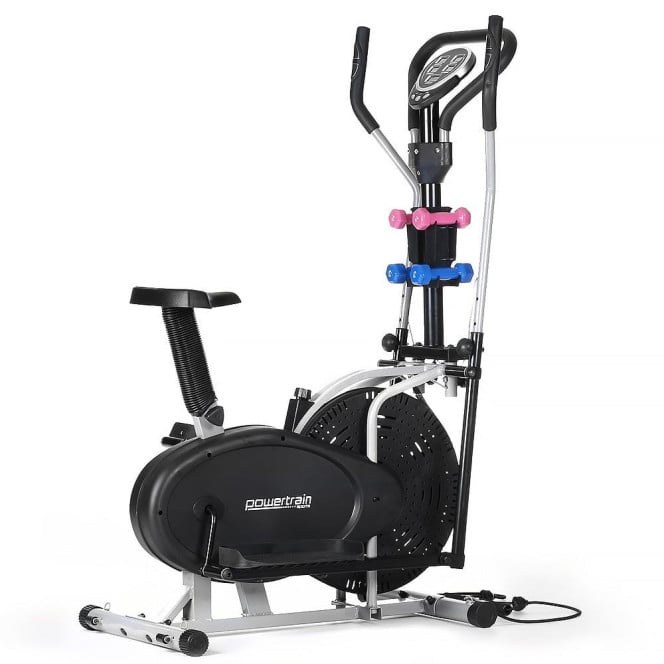 Powertrain 5-in-1 Elliptical Cross Trainer Bike with Dumbbells Image 2