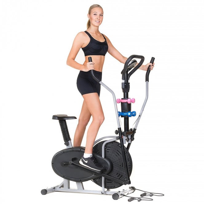 Powertrain 5-in-1 Elliptical Cross Trainer Bike with Dumbbells Image 2