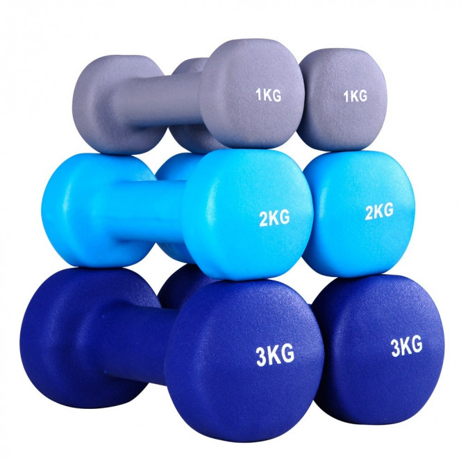 Everfit 6 Piece 12kg Dumbbell Weights Set with Stand Image 5