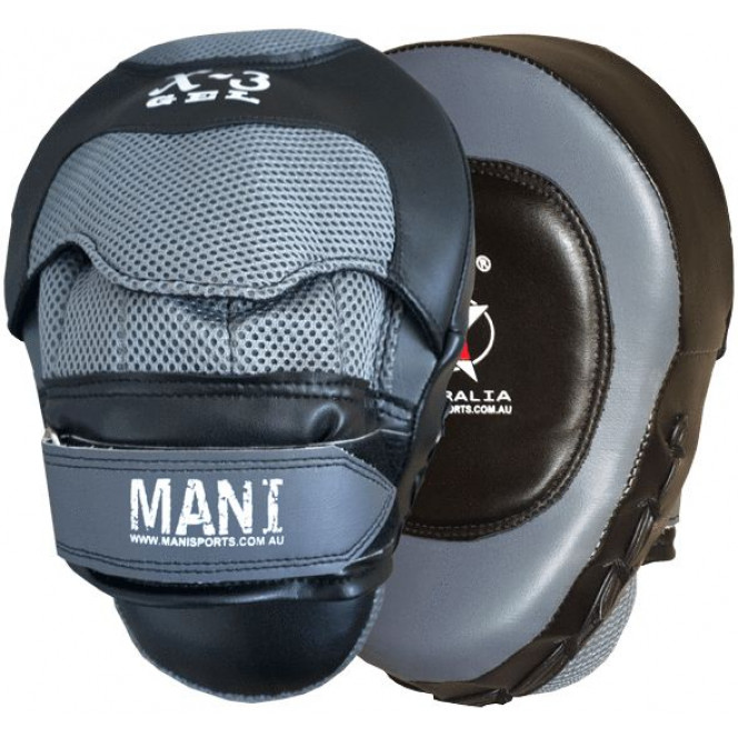 Gel Curved Focus Punch Hit Curved Training Boxing Pads Coaching - Grey