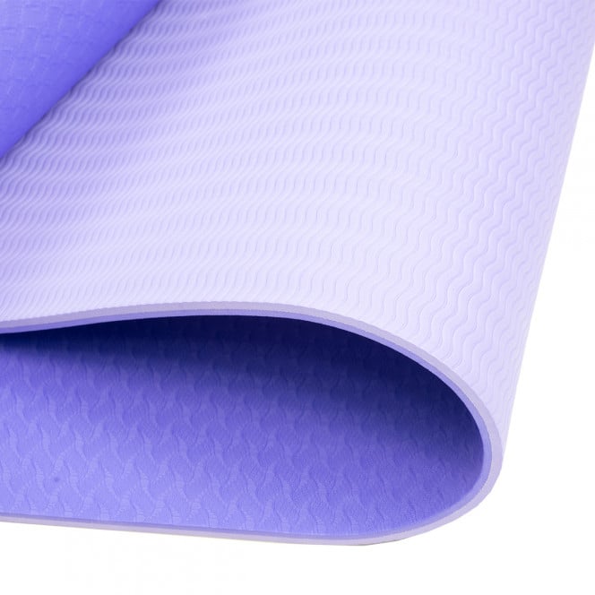 Powertrain Eco-Friendly TPE Pilates Exercise Yoga Mat 8mm - Light Purple Image 4