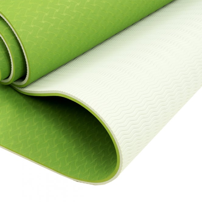 Powertrain Eco-Friendly TPE Pilates Exercise Yoga Mat 8mm - Green Image 5