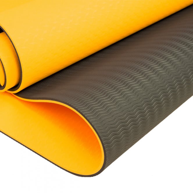 Powertrain Eco-Friendly TPE Pilates Exercise Yoga Mat 8mm - Orange Image 4