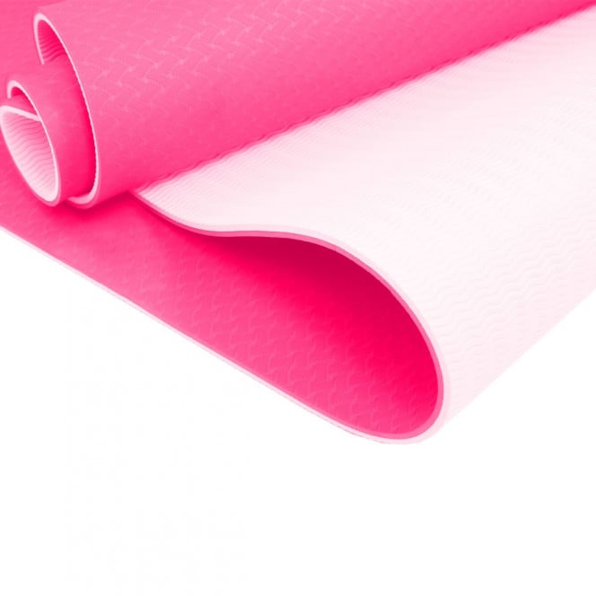 Powertrain Eco-Friendly TPE Pilates Exercise Yoga Mat 8mm - Pink Image 4