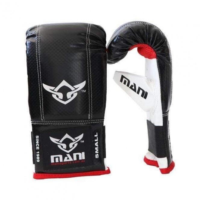 Head Start Bag Mitts Gym Punching Boxing Gloves Black/White/Red Image 3