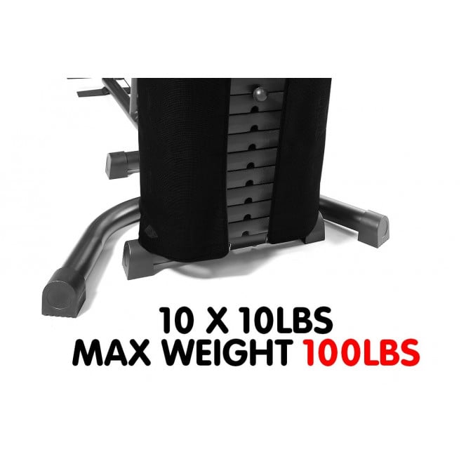 Powertrain Multi Station Home Gym with 45kg Weights & Preacher Curl Pad Image 6