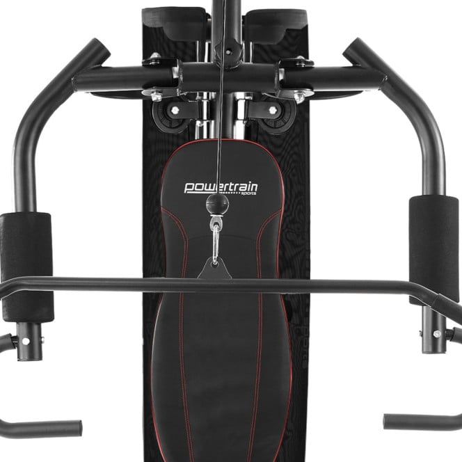 Powertrain Multi Station Home Gym with 68kg Weights Preacher Curl Pad Image 3