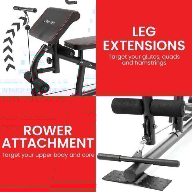 Powertrain Multi Station Home Gym with 68kg Weights Preacher Curl Pad Image 10