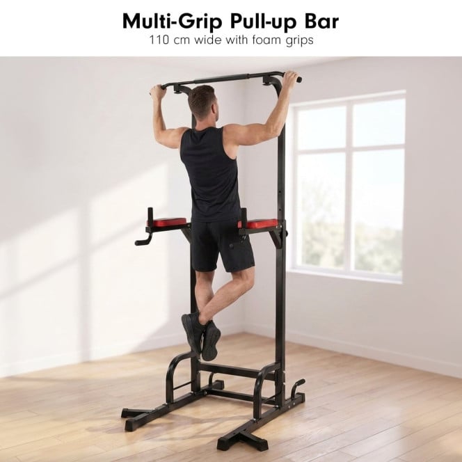 Powertrain J06 Multi-Function Power Tower Pull Up Chin Up Dip Station Heavy Duty Home Gym Strength Training Equipment Image 11