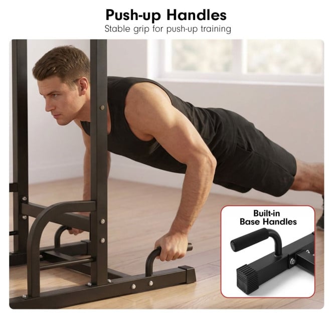 Powertrain J06 Multi-Function Power Tower Pull Up Chin Up Dip Station Heavy Duty Home Gym Strength Training Equipment Image 17