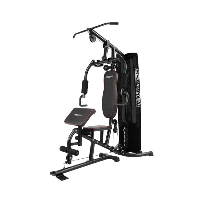 Powertrain Multi Station Home Gym with 68kg Weights Preacher Curl Pad