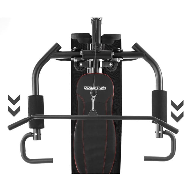 Powertrain Multi Station Home Gym with 68kg Weights Preacher Curl Pad Image 9