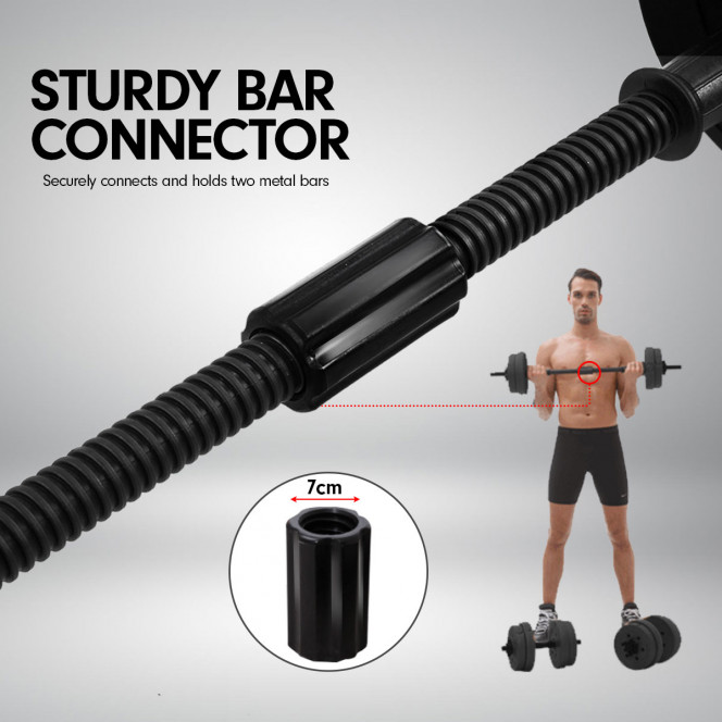 Powertrain 20kg Home Gym Adjustable Dumbbell and Barbell Set - Black Image 5