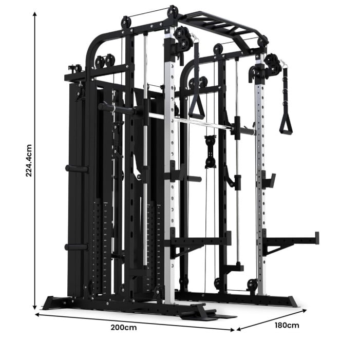 Powertrain 938B Multi-Function Gym Station Smith Machine & Dual Weight Stack Image 3