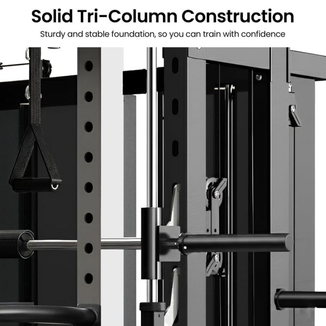 Powertrain 938B Multi-Function Gym Station Smith Machine & Dual Weight Stack Image 6