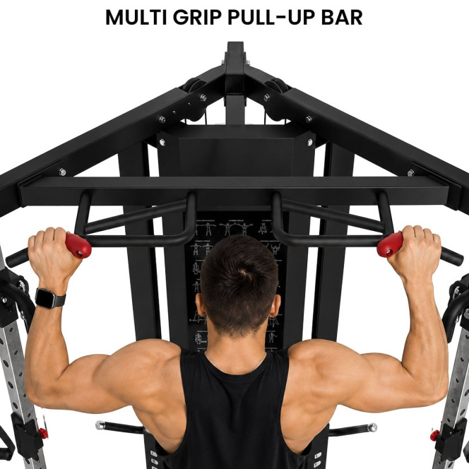 Powertrain Home Gym Station Functional Trainer Cable Power Rack 136kg Weight Stack Image 8