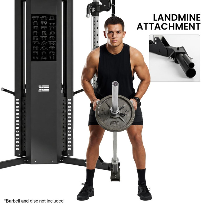 Powertrain Home Gym Station Functional Trainer Cable Power Rack 136kg Weight Stack Image 9